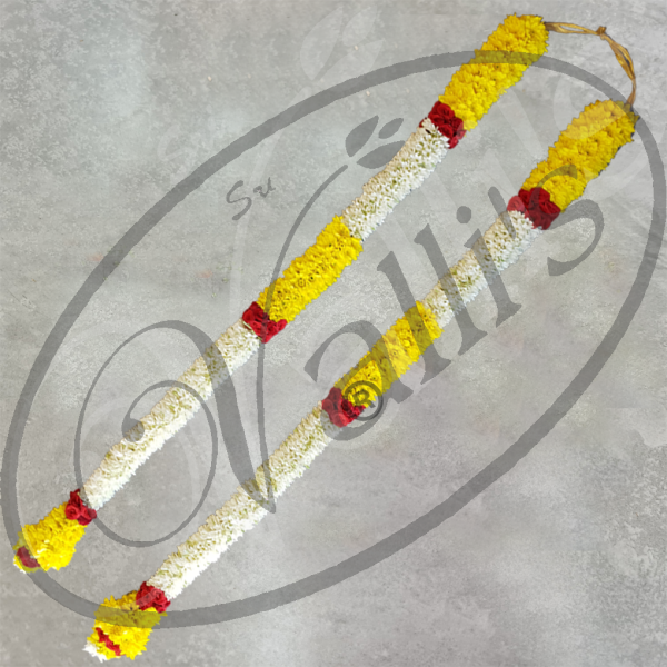 Chrysanthemum and Tube Rose Andal Garland - TP0105