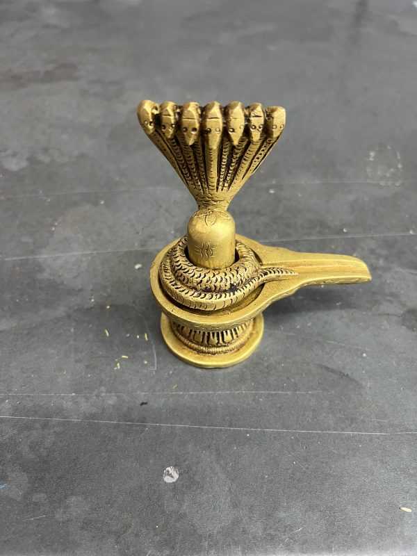 HP0032 Brass Shivling with Nag